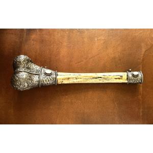 Tibetan Bone And Silver Kangling, 19th Century