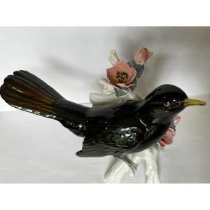 Saxony Porcelain Blackbird