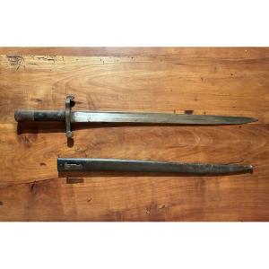 Steyr Bayonet, Model 1886, With Its Scabbard.