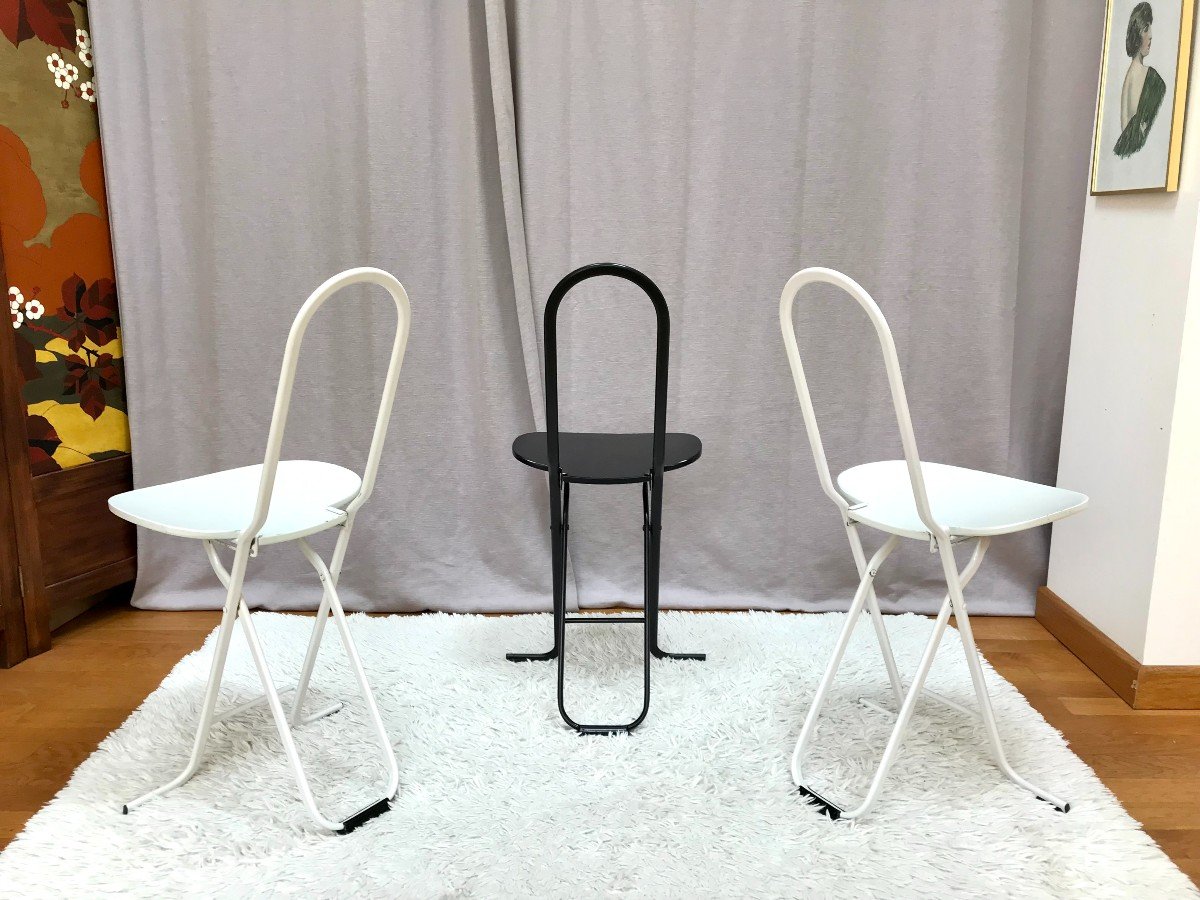 Table et chaises style Willy Rizzo par Gastone Rinaldi pour Rima, années 70 • Vente en ligne d'antiquités, d'art moderne et design