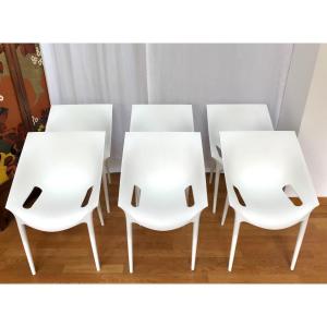 6 Dr Yes Designer Chairs, Philippe Starck For Kartell, 2000s
