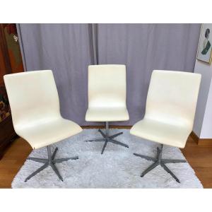 3 "oxford" Designer Chairs/armchairs, Arne Jacobsen For Fritz Hansen, 60s/70s