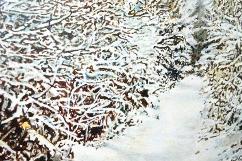 Painting - Kate Bright - "snowy Landscape" - Oil On Canvas - 2002-photo-4