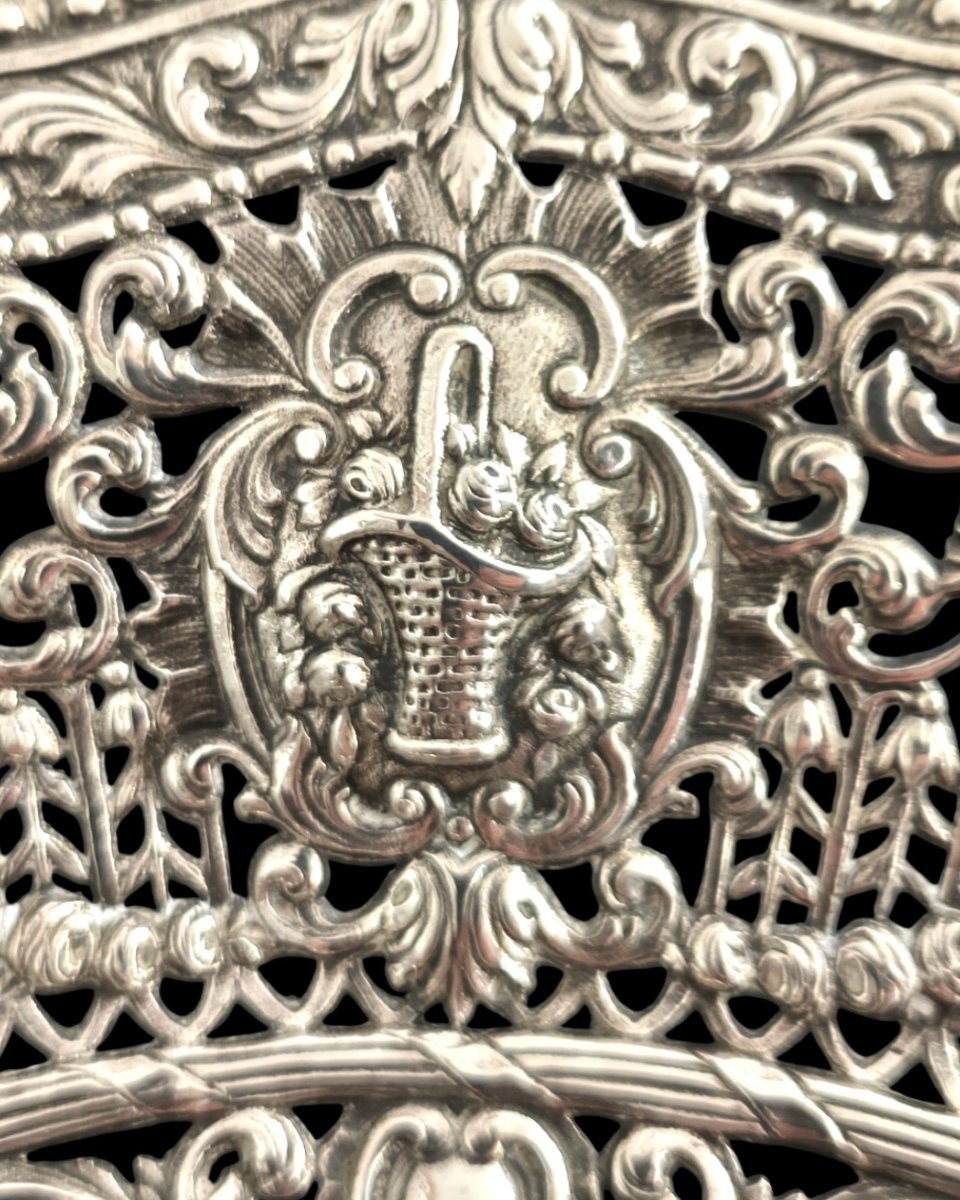 Corbeille en argent massif – Orfèvrerie Paulino (Salamanque, Espagne) – 414 g-photo-1