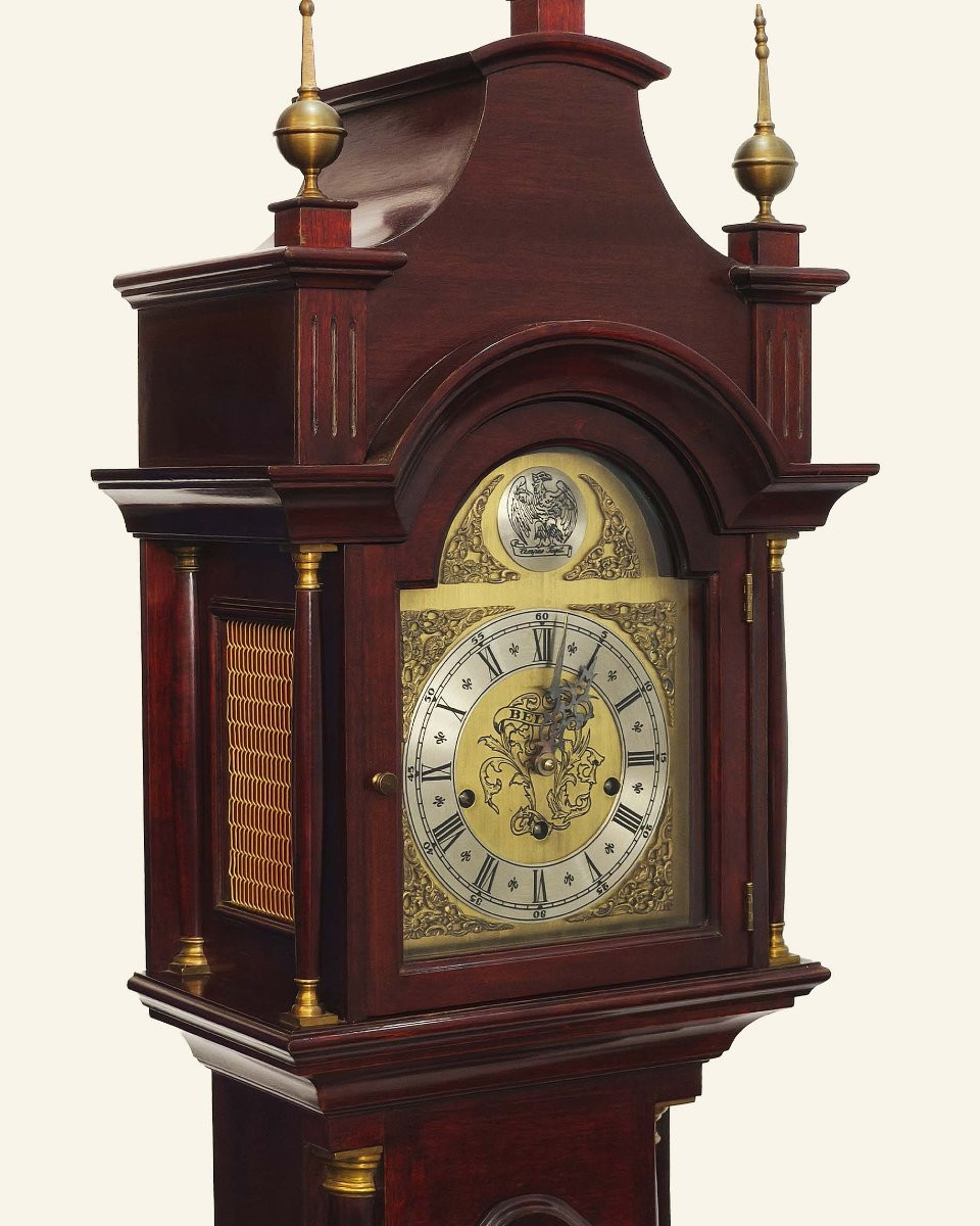 African Mahogany Longcase Clock With Four-melody Chime – Bell's, England-photo-2