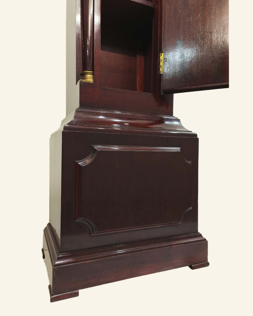 African Mahogany Longcase Clock With Four-melody Chime – Bell's, England-photo-5