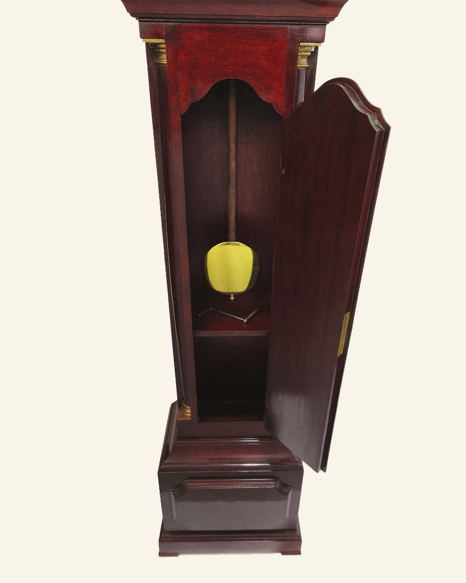 African Mahogany Longcase Clock With Four-melody Chime – Bell's, England-photo-6
