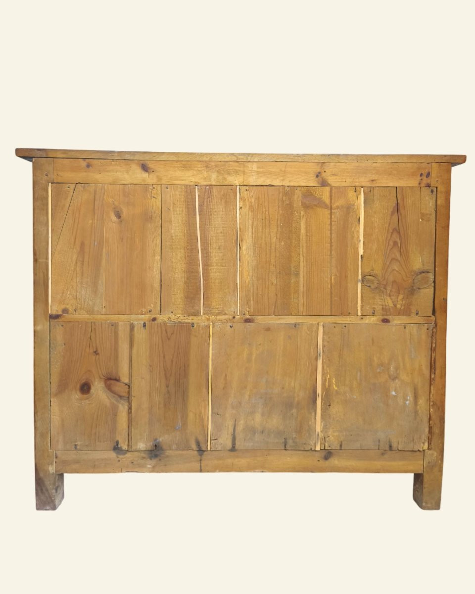 Antique Chest Of Drawers In Solid Walnut – Four Drawers – Late 19th Century-photo-5