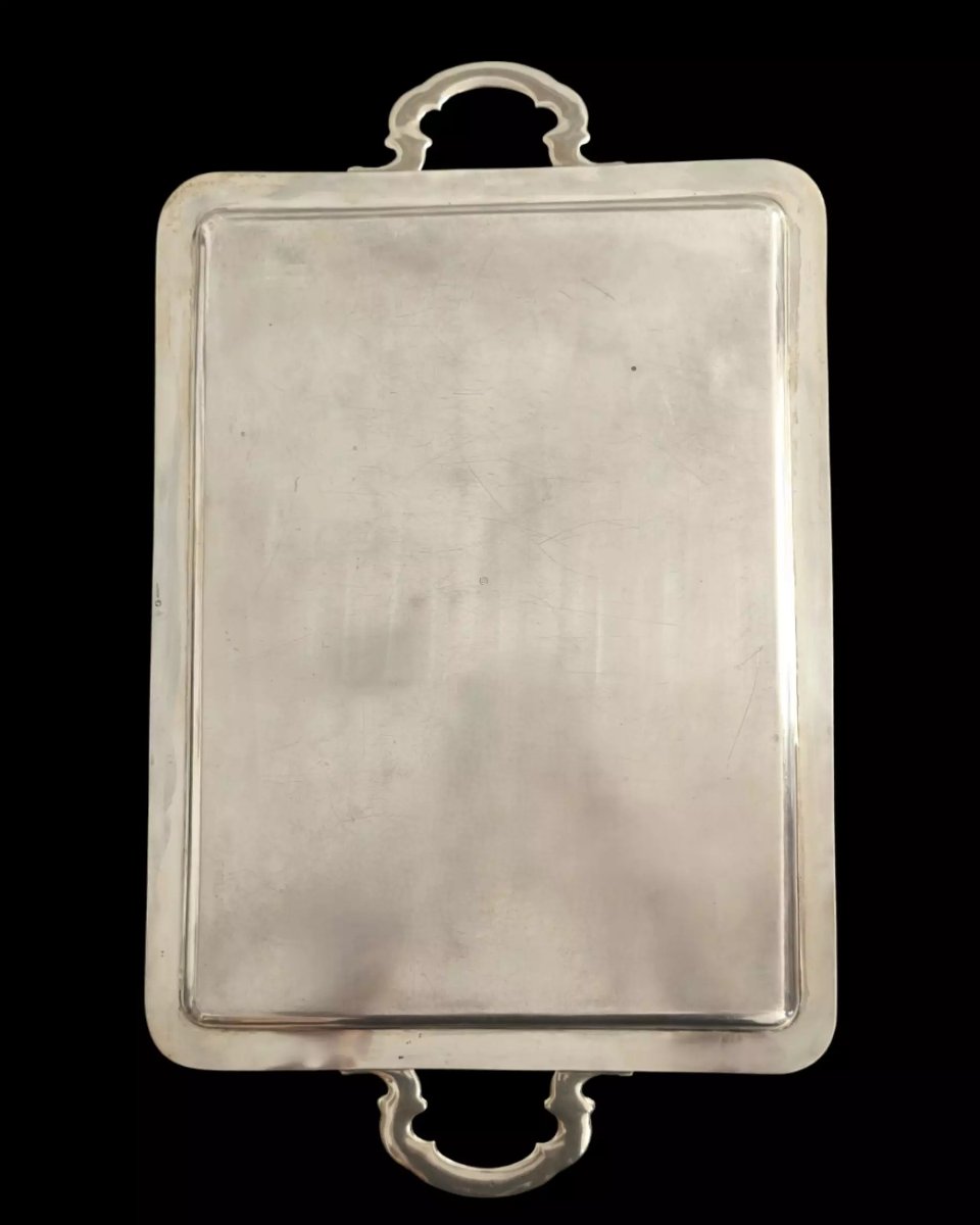 Tray In Solid Spanish Silver – Star Hallmark And Cordón Silversmithing (salamanca) – 948-photo-2