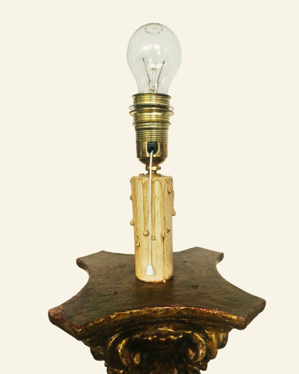 Floor Lamp With Baroque Column – “vine Column” – 19th Century-photo-1