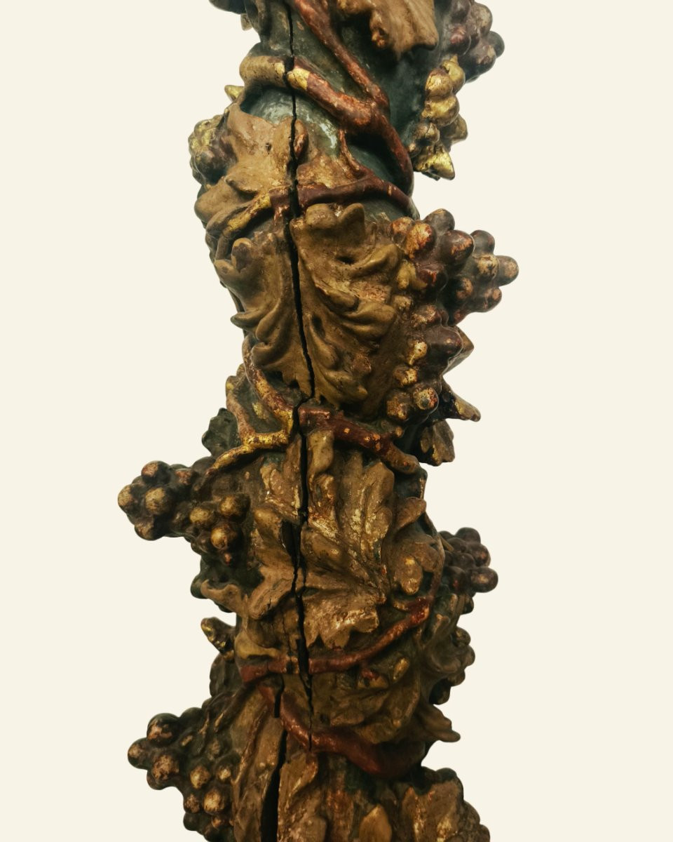 Floor Lamp With Baroque Column – “vine Column” – 19th Century-photo-7