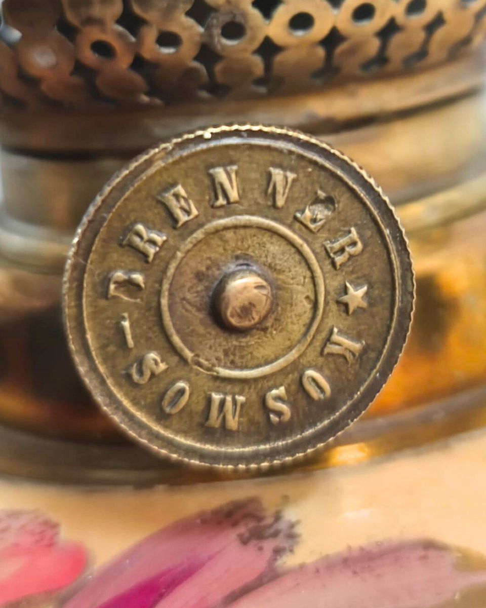 Table Lamp In Porcelain Decorated With Birds And Flowers, With Kosmos Brenner Burner,-photo-7