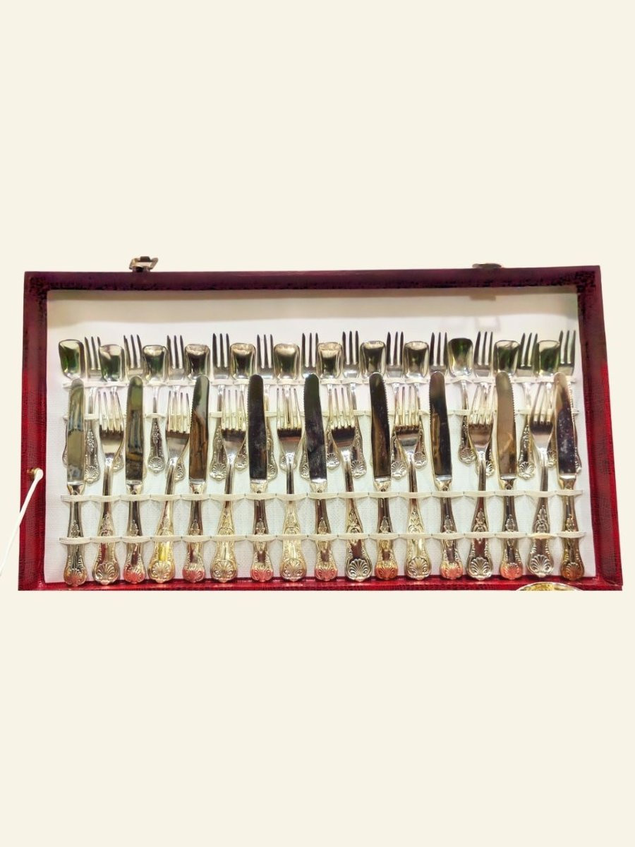 Complete Set Of 76-piece Italian Silver Cutlery (800 Grade), Circa 1930s-photo-3