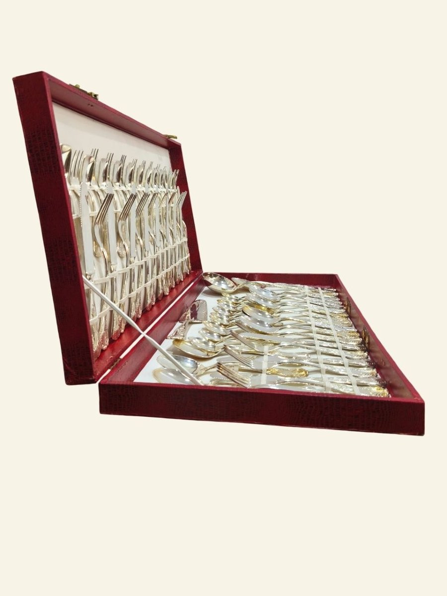 Complete Set Of 76-piece Italian Silver Cutlery (800 Grade), Circa 1930s-photo-4