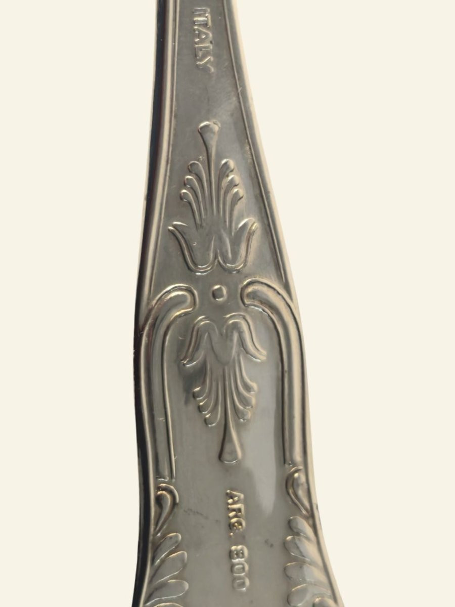 Complete Set Of 76-piece Italian Silver Cutlery (800 Grade), Circa 1930s-photo-1