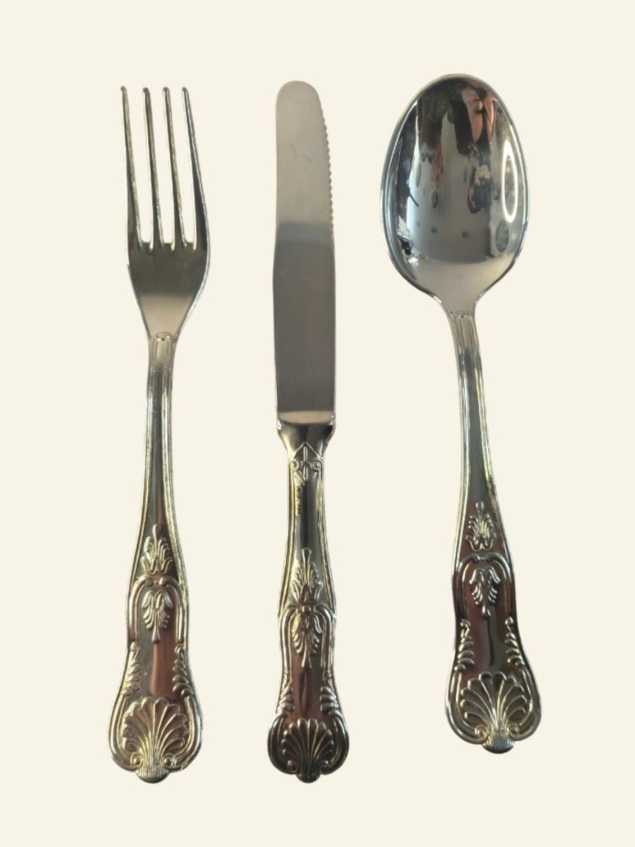 Complete Set Of 76-piece Italian Silver Cutlery (800 Grade), Circa 1930s-photo-2