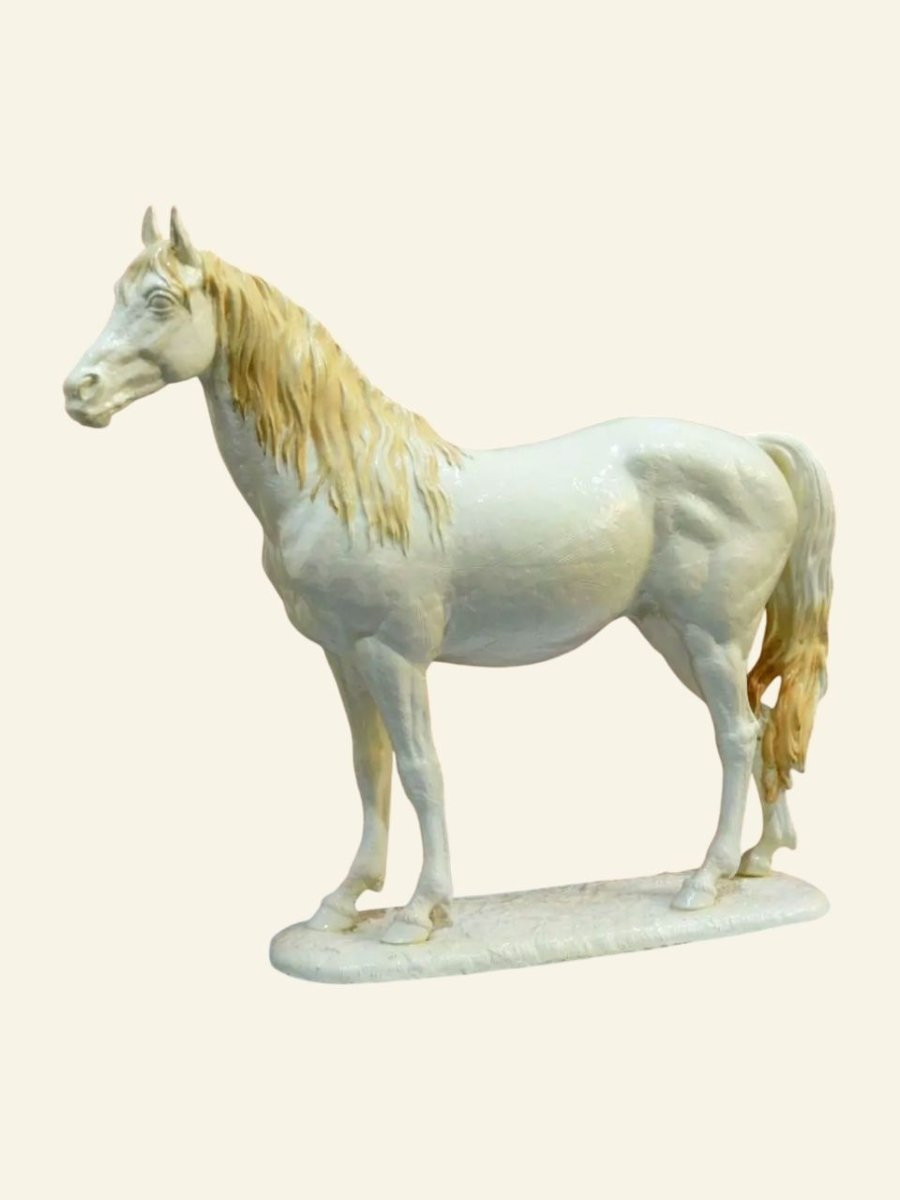 Ivory-colored Porcelain Horse-photo-3