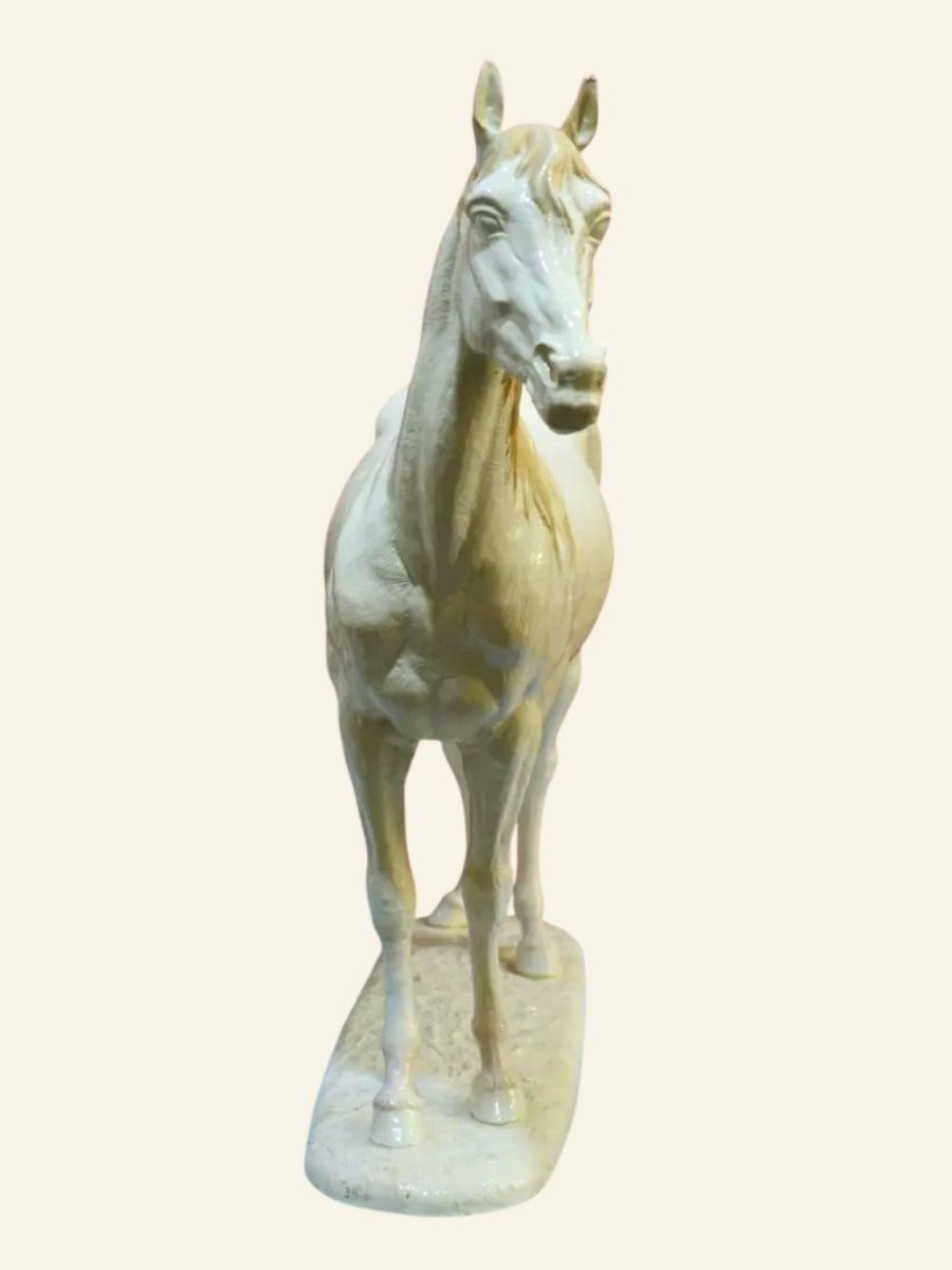 Ivory-colored Porcelain Horse-photo-3