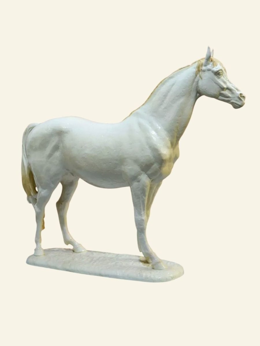 Ivory-colored Porcelain Horse-photo-4