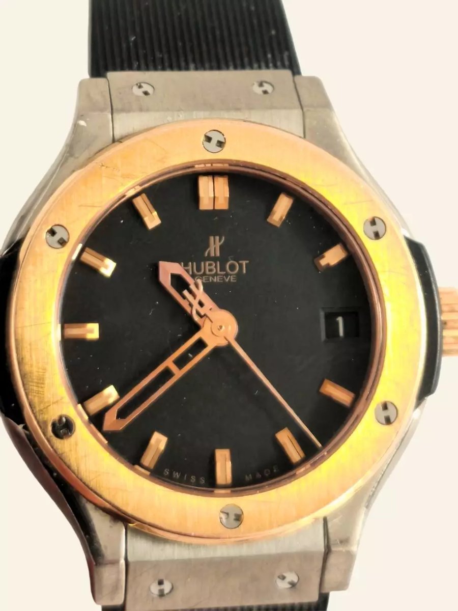 Montre Hublot Genève Lady en acier, or 18 carats et titane, vers 2005-photo-2