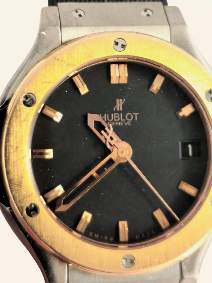 Montre Hublot Genève Lady en acier, or 18 carats et titane, vers 2005-photo-5