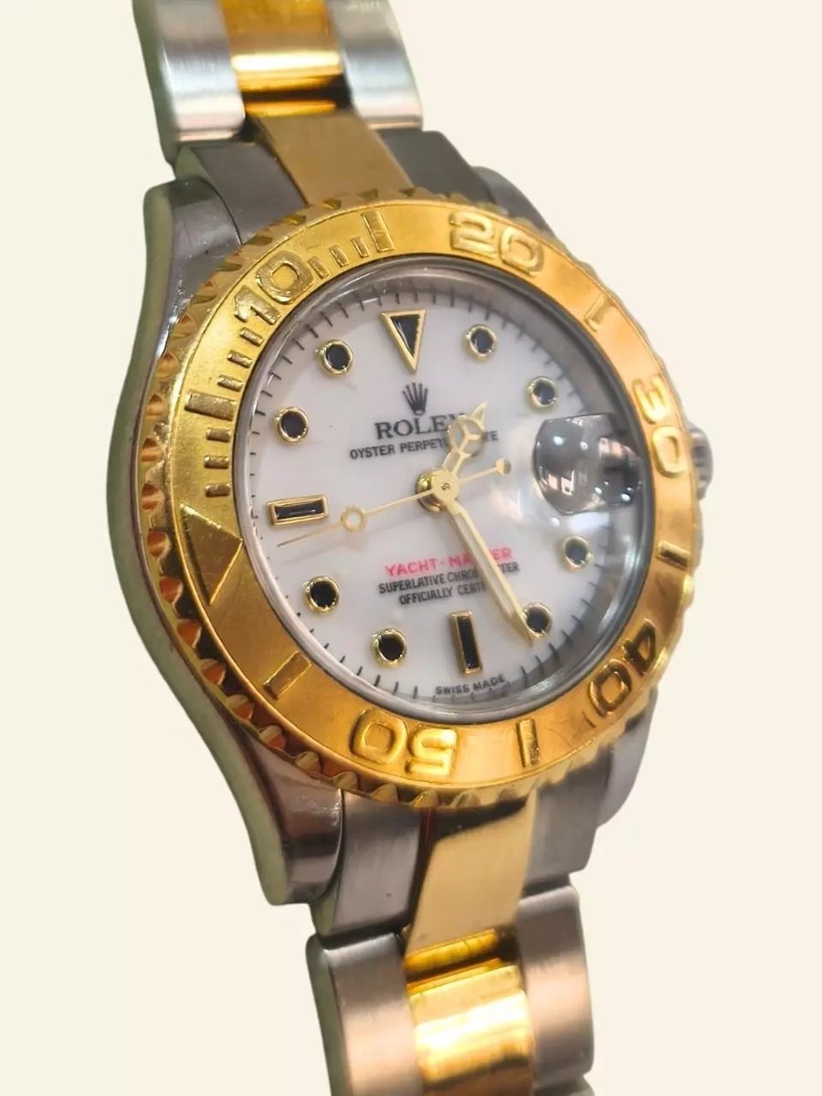 Rolex Yacht-master 169623 In Steel And 18k Gold, White Dial