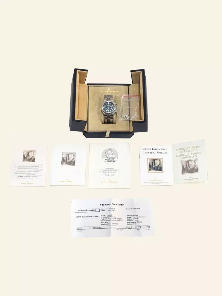 Vacheron Constantin Overseas Chronographe 49140/423A, acier, full set-photo-8