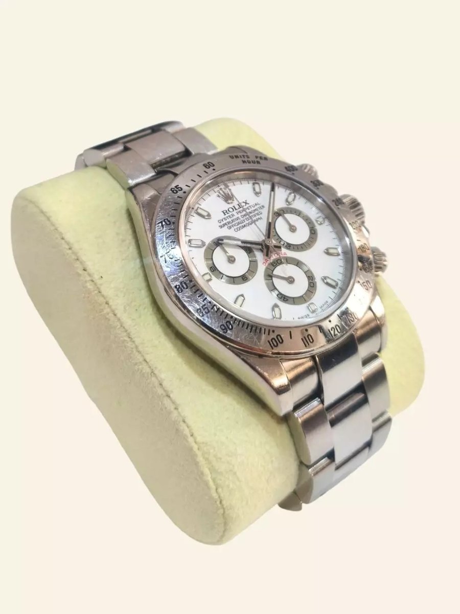 Rolex Cosmograph Daytona 116520 en acier, cadran blanc, boîte et papiers-photo-3