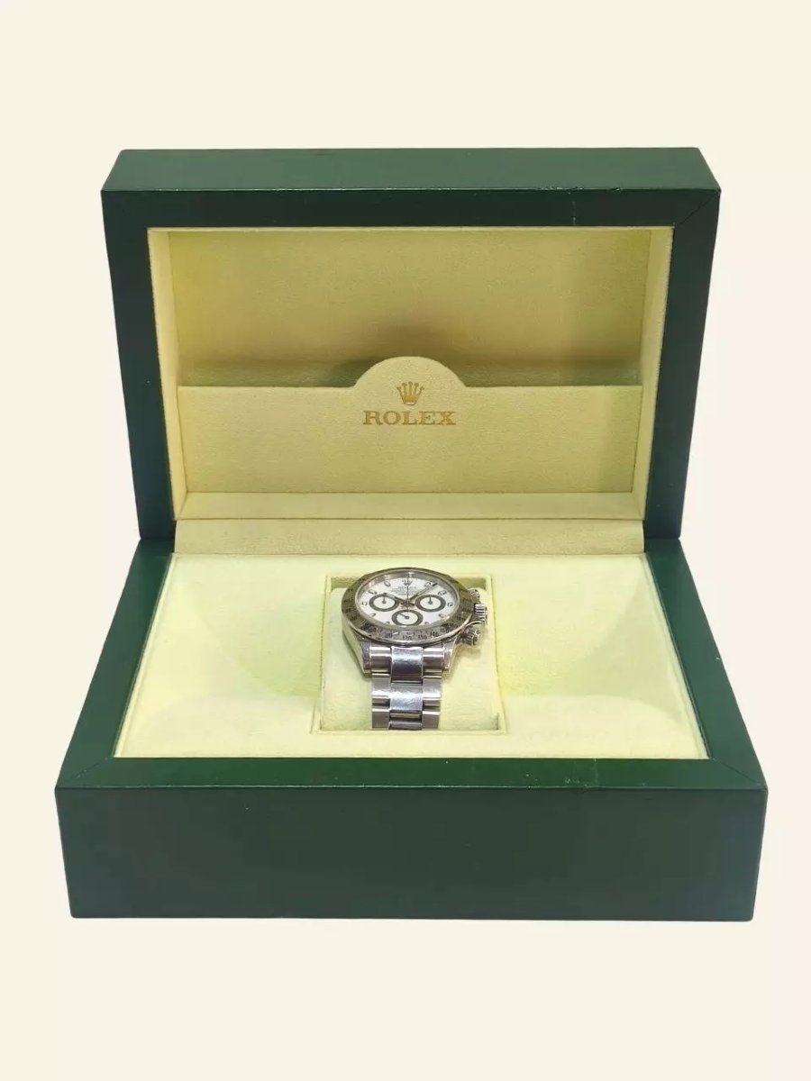 Rolex Cosmograph Daytona 116520 en acier, cadran blanc, boîte et papiers-photo-1