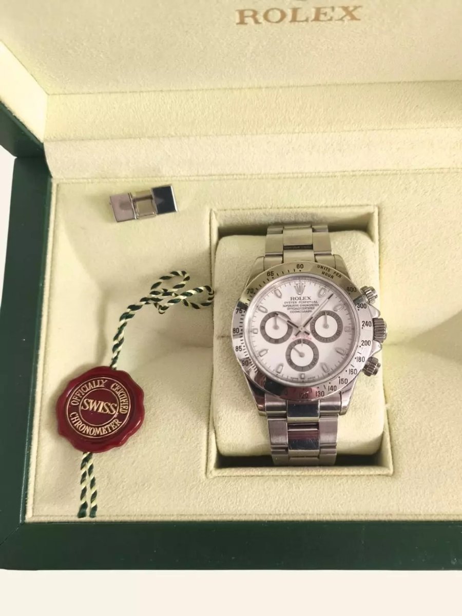 Rolex Cosmograph Daytona 116520 en acier, cadran blanc, boîte et papiers-photo-8