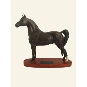 Cheval Morgan « Tarryall Maestro » Beswick England sur socle en bois, 30 cm