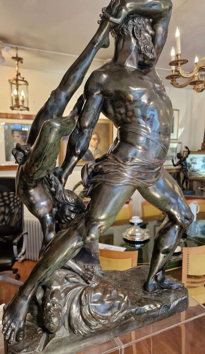 Bronze "hercules And Lichas" After Canova-photo-7