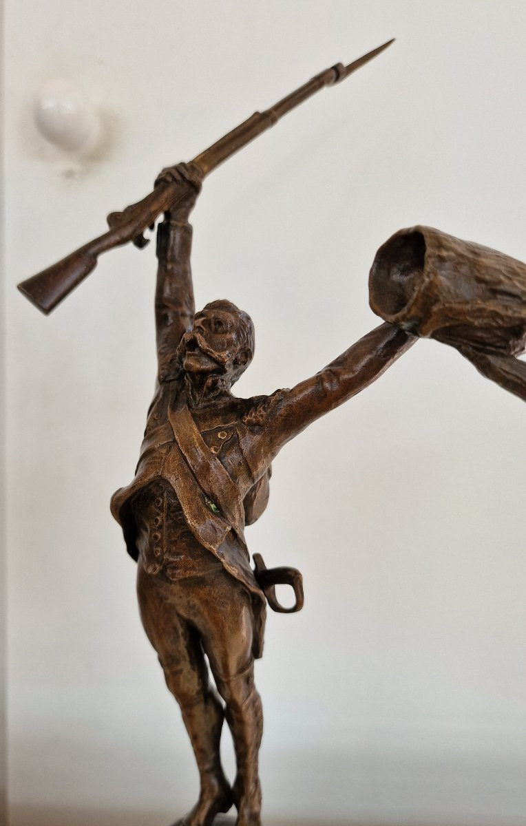 Vive l'Empereur  - d'aprés Ch.  Ed. Richefeu - Bronze-photo-6