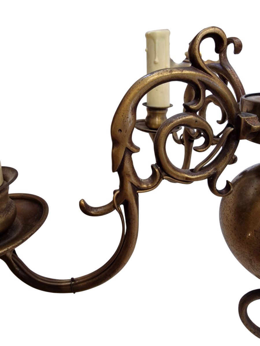 Small 5-light Chandelier In The Dutch Style Of The 19th Century-photo-3
