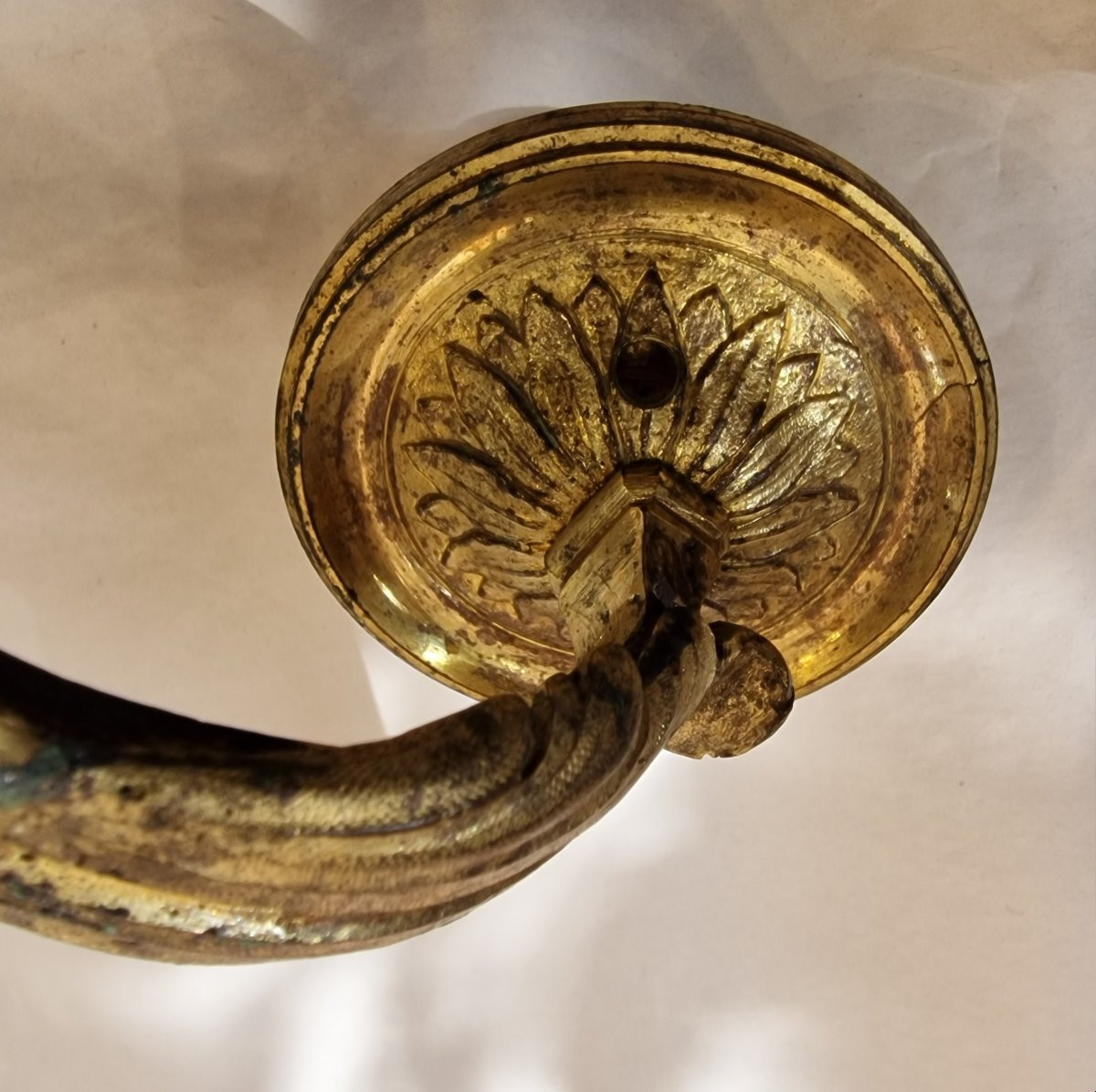 Pair Of Louis XVI Style Gilt Bronze Sconces-photo-3