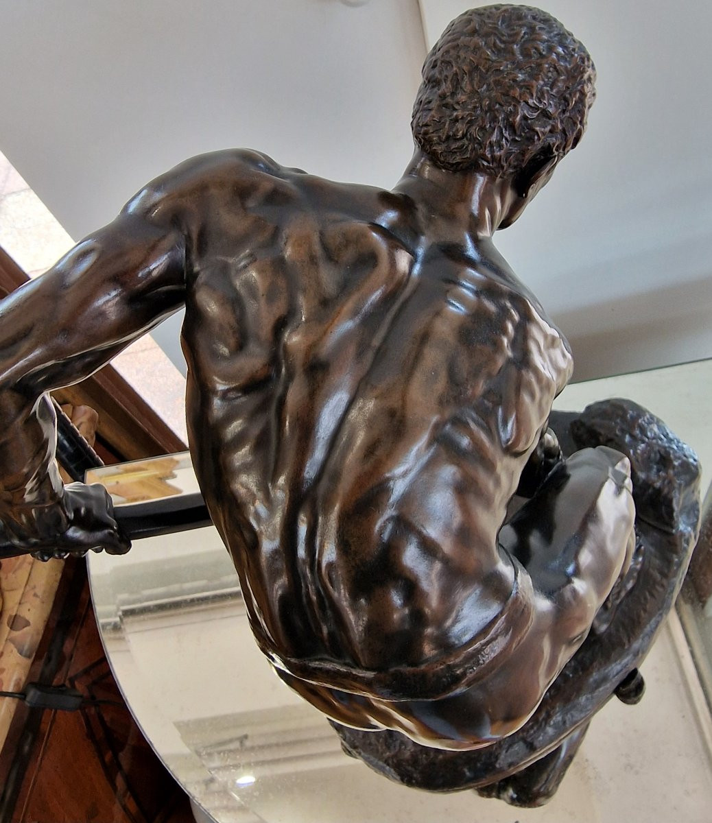 After Alfred Boucher - To The Ground - Bronze-photo-4