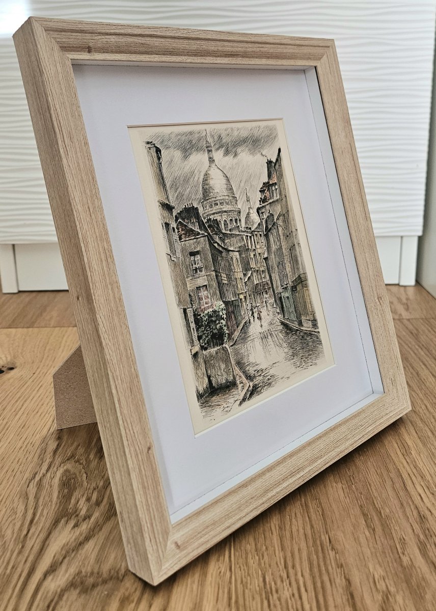 Montmartre – Rue Norvins – An Old Engraving By Charles Samson-photo-3