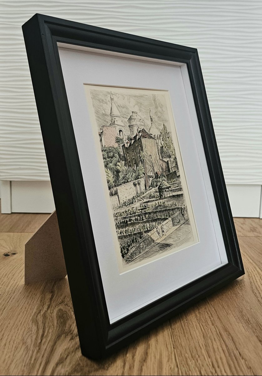 Montmartre – The Vineyards – An Old Engraving By Charles Samson-photo-2