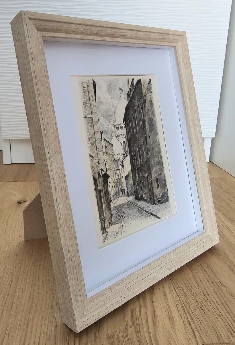 MONTMARTRE – La rue Saint-Rustique – gravure ancienne de Charles Samson-photo-3