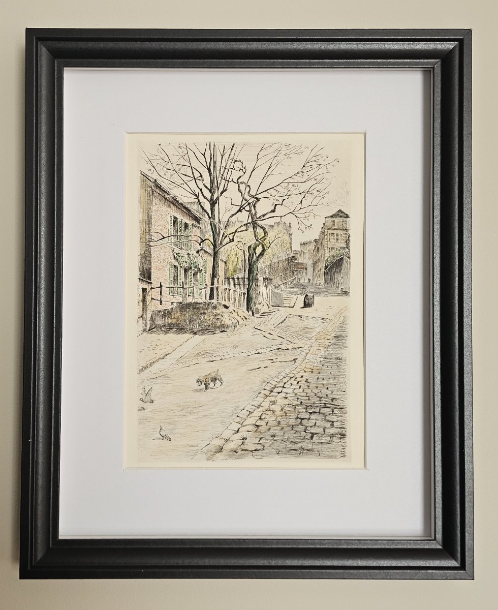 Montmartre – Rue Des Saules – An Old Engraving By Charles Samson-photo-2