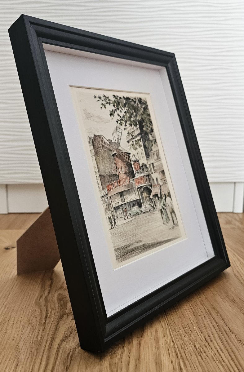 MONTMARTRE – Le Moulin Rouge – gravure ancienne de Charles Samson-photo-3