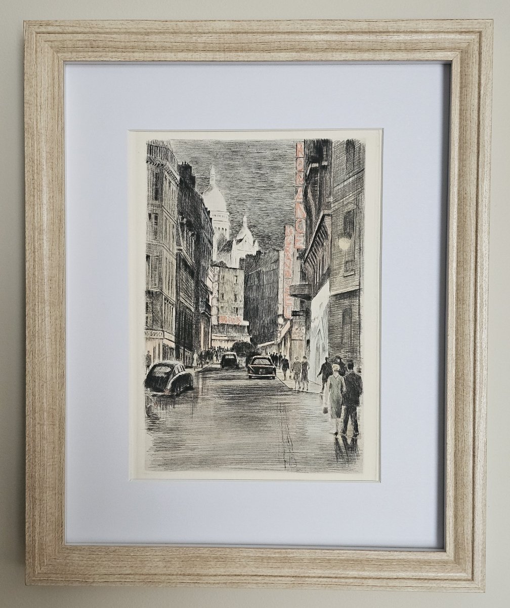 MONTMARTRE – La rue Pigalle – gravure ancienne de Charles Samson-photo-2