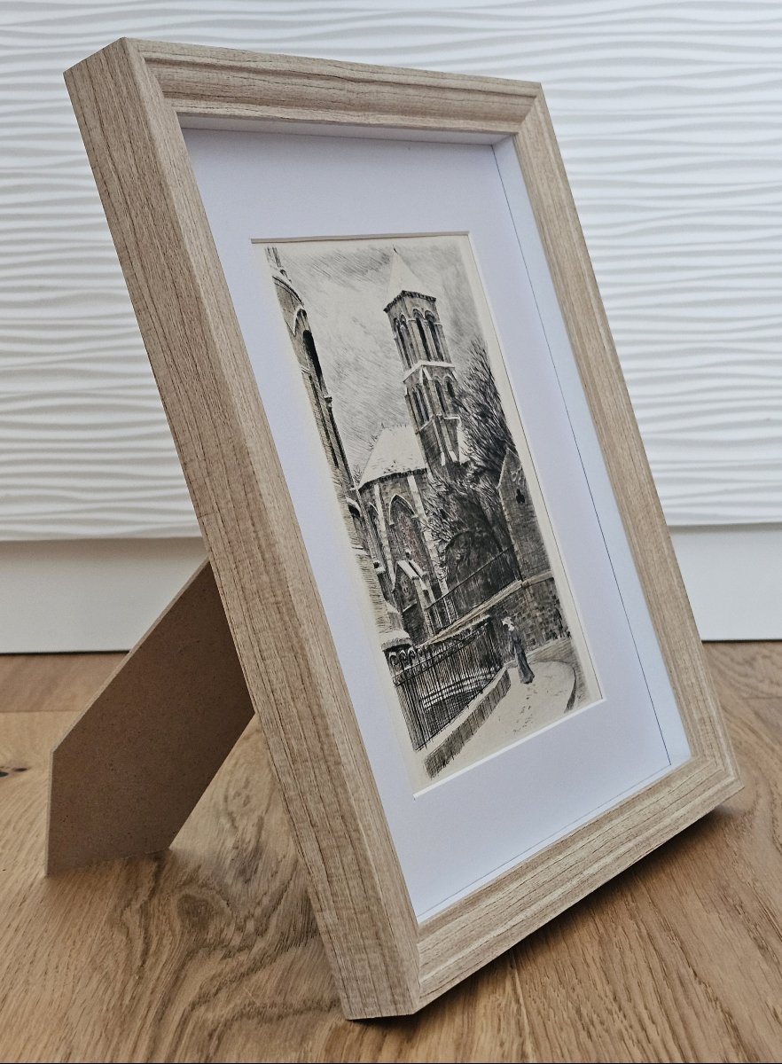 MONTMARTRE – L’Eglise Saint-Pierre – gravure ancienne de Charles Samson-photo-2