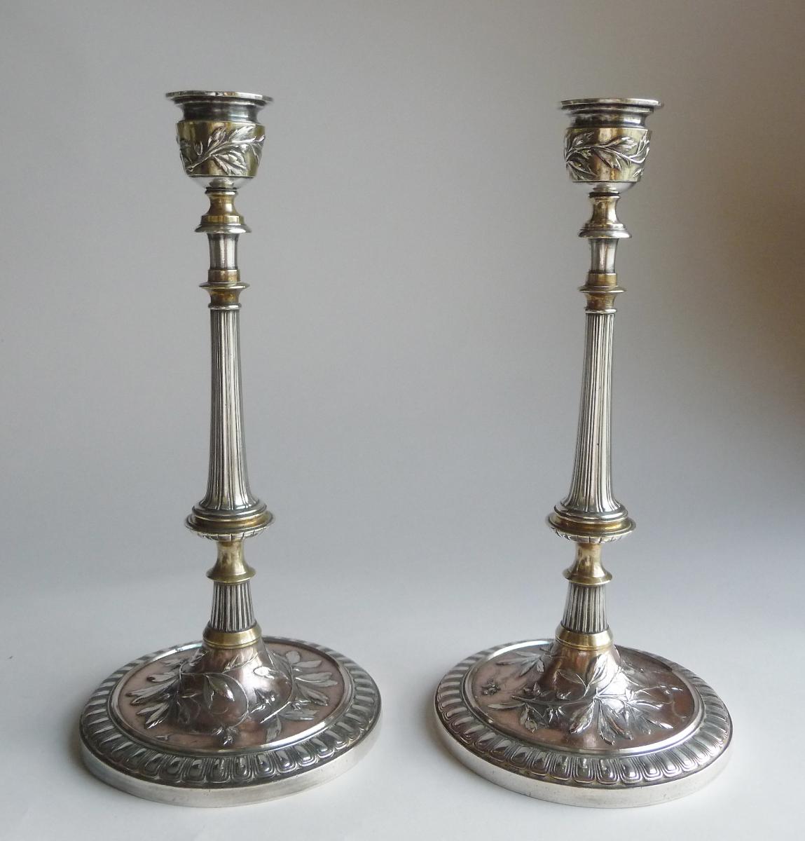Christofle, Pair Of Candlesticks