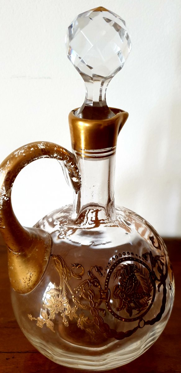 Liqueur Carafe And Its 5 Glasses-photo-5