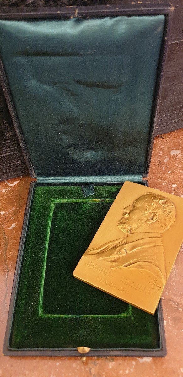 Médaille En Bronze Doré  Signée Paul Gasq-photo-1