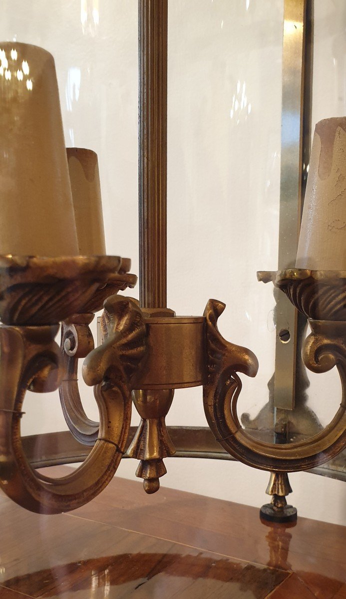 Louis XVI Style Gilt Bronze Lantern-photo-1