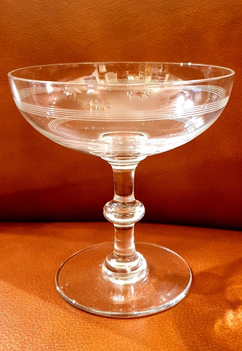 9 Art Deco Champagne Glasses