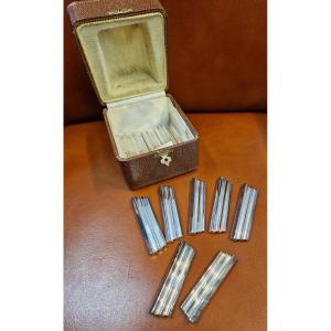 12 Silver Metal Knife Holders 
