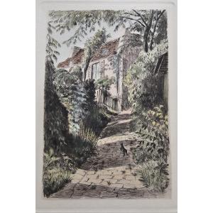 MONTMARTRE – Campagnes – gravure ancienne de Charles Samson